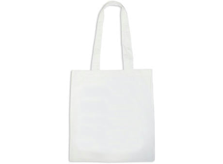 Baumwolltasche weiß, 2 lange Henkel