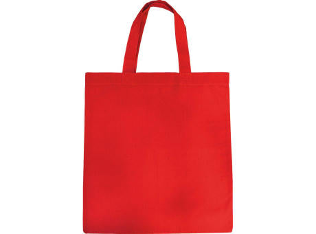 Baumwolltasche rot, 2 kurze Henkel