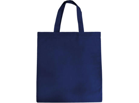Baumwolltasche navyblau, 2 kurze Henkel