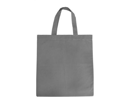 Baumwolltasche grau, 2 kurze Henkel