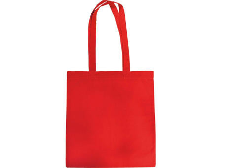 Baumwolltasche rot, 2 lange Henkel