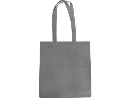 Baumwolltasche grau, 2 lange Henkel
