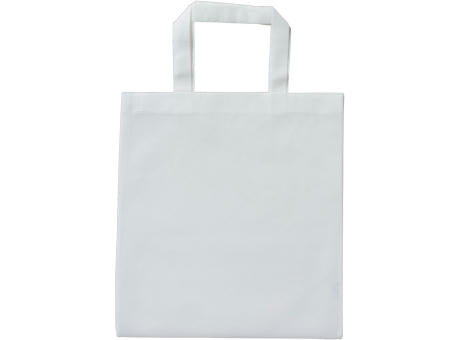 Vliestasche "PP Non Woven" weiß, 2 kurze Henkel