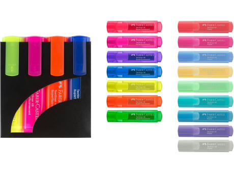 4er Set Textliner transluzent / Pastell