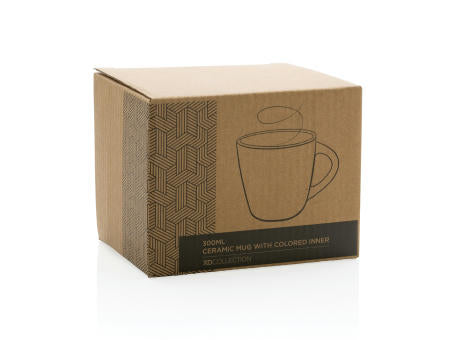 Keramiktasse innen coloriert, 300ml