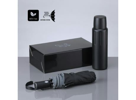 Scandic Set III: Vakuum-Thermoskanne 750 ml & Automatikschirm
