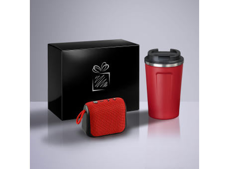 Everyday Set: Nordic-Thermobecher 350 ml & kabelloser Lautsprecher