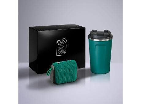 Everyday Set: Nordic-Thermobecher 350 ml & kabelloser Lautsprecher