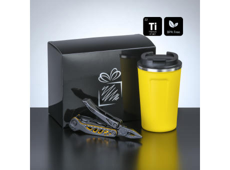 Travel Set II: nordic kaffeebecher 350 ml & optima titanium multitool