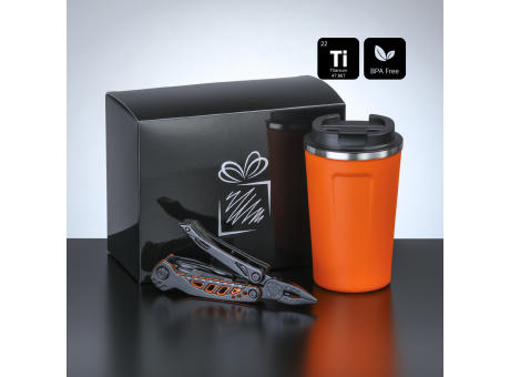 Travel Set II: nordic kaffeebecher 350 ml & optima titanium multitool