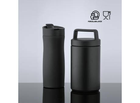 Porcelain Set: Thermobecher 630 ml und Speisebehälter 800 ml mit Porzellanbeschichtung