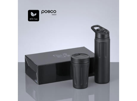 Scandic Drinking Set: Thermobecher 350 ml & Edelstahl-Wasserflasche 750 ml