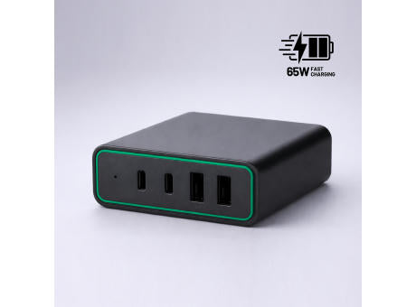 Opti Power GaN 65W Desktop-Ladegerät (4-Port-Ladeturm)