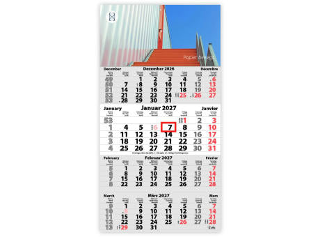 4-Monats DIN A3 Kalender "Four Euro"