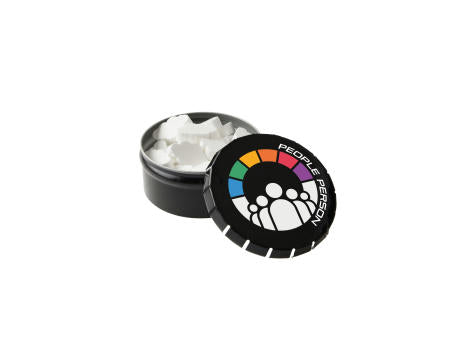 Mini Klick-Klack Dose mit Pfefferminzform