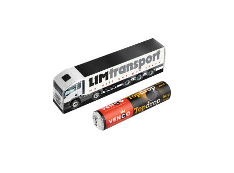 Mini LKW mit einer Rolle Süßigkeiten