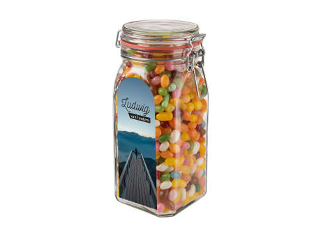 Großes Weckglas 1,5 L mit Süßigkeiten