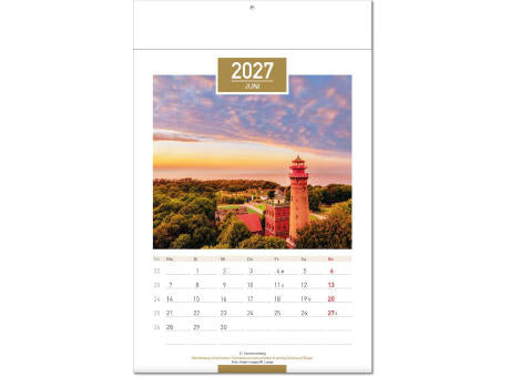 Kalender "Deutschland" im Format 24 x 37,5 cm, mit Fälzel