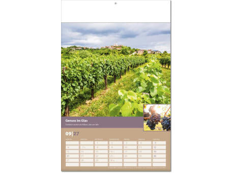Kalender "Landlaune" im Format 24 x 37,5 cm, mit Fälzel