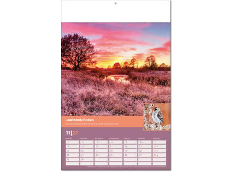 Kalender "Landlaune" im Format 24 x 37,5 cm, mit Fälzel