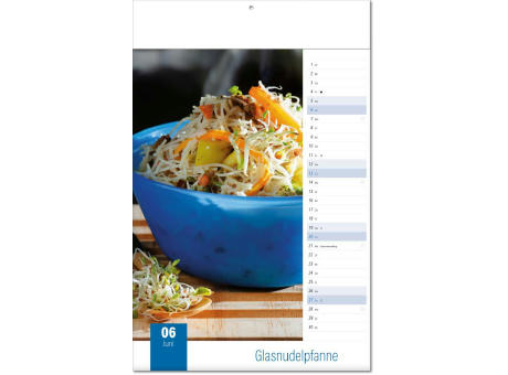 Kalender "Aromaküche" im Format 24 x 37,5 cm, mit Fälzel