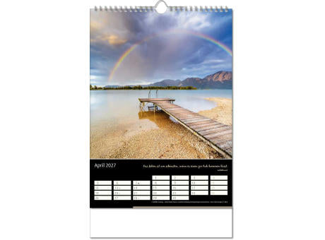 Kalender "Emotion" im Format 24 x 38,5 cm, mit Wire-O Bindung und verlängerter Rückwand