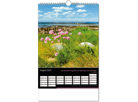 Kalender "Emotion" im Format 24 x 38,5 cm, mit Wire-O Bindung und verlängerter Rückwand