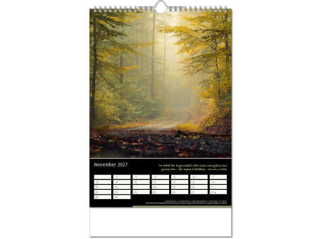 Kalender "Emotion" im Format 24 x 38,5 cm, mit Wire-O Bindung und verlängerter Rückwand