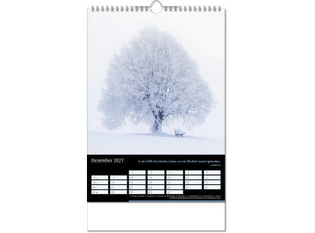 Kalender "Emotion" im Format 24 x 38,5 cm, mit Wire-O Bindung und verlängerter Rückwand