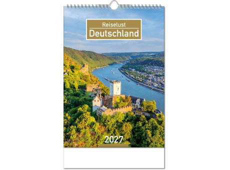 Kalender "Deutschland" im Format 24 x 38,5 cm, mit Wire-O Bindung und verlängerter Rückwand