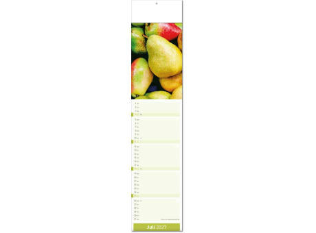 Kalender "Fresh" im Format 11 x 50 cm, mit Fälzel
