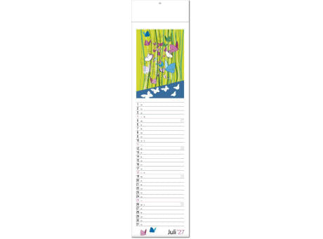 Kalender "Hyggelig" im Format 13 x 53,5 cm, mit Fälzel