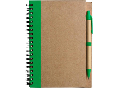 Notizbuch Stella | Recycelter Karton | Liniert | Kugelschreiber