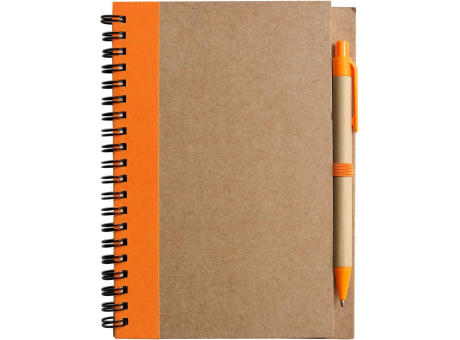 Notizbuch Stella | Recycelter Karton | Liniert | Kugelschreiber
