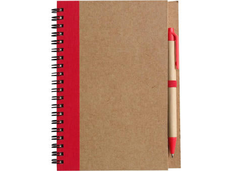 Notizbuch Stella | Recycelter Karton | Liniert | Kugelschreiber