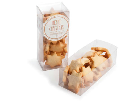 Vanille-Butterkeks Sterne in Klarsichtbox