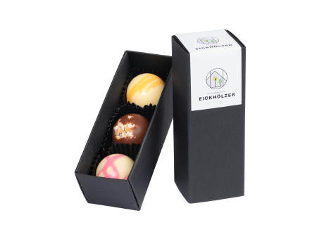 3 PREMIUM-PRALINEN IN EDLER KARTONAGE