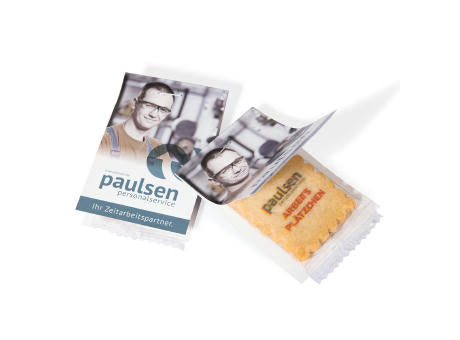 4C bedruckter Vanille-Butterkeks mit Faltkarte