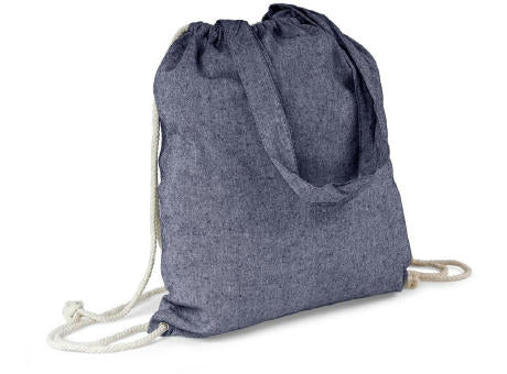 Baumwolltasche 2 in 1, Beutel mit Kordel, Einkaufstasche | Gondulfo