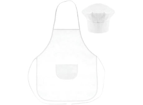 Küchen-Schürze mit Kochmütze, Kinder-Größe | Nedina