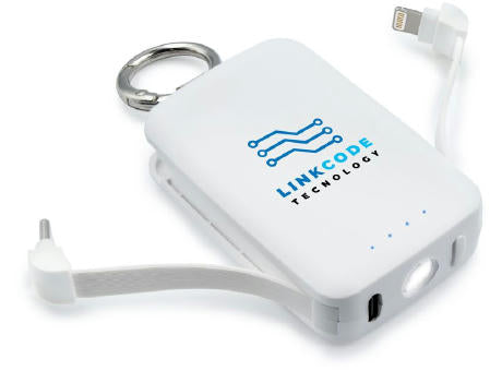 Powerbank 4000 mAh, Karabiner und 1W-Licht | Dimetrice