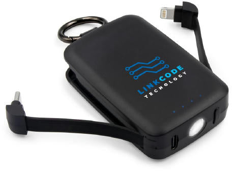 Powerbank 4000 mAh, Karabiner und 1W-Licht | Dimetrice