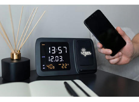 Wireless Ladegerät 5W-15W Exclusive Collection, multifunktionale Digitaluhr | Isha