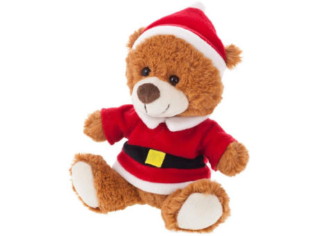 Teddybär mit Weihnachtsmann-Kleidung | Santi