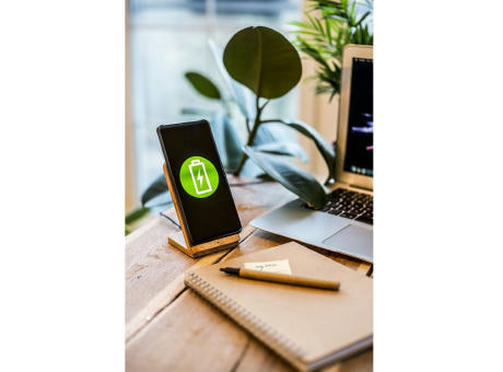 B'RIGHT Wireless Bambus-Ladegerät 10W, Telefonständer | Wilder