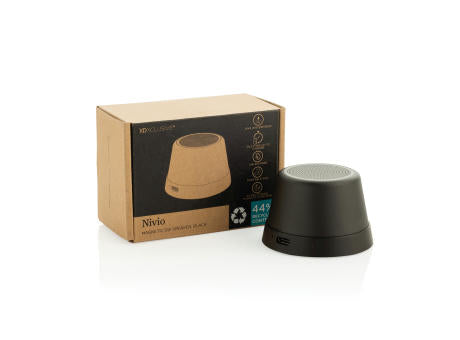 Nivio magnetischer 5W-Speaker aus RCS recyceltem Aluminium