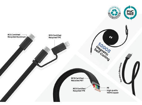 Arc ultradünnes 60W 2-in-1 Magnetkabel
