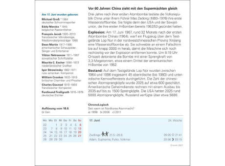 Chronik Tagesabreißkalender