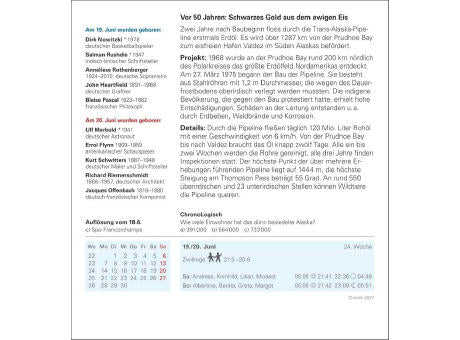 Chronik Tagesabreißkalender