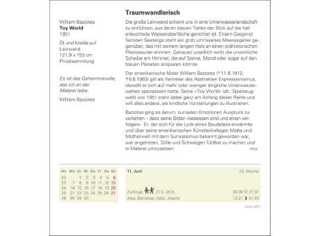 Kunst Tagesabreißkalender